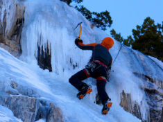 June Lake adventures ice climbing