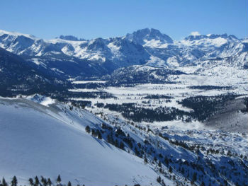 June lake winter skiing snow