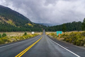 A stretch of the June Lake Loop.