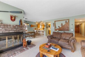 The living area of a vacation rental in June Lake close to area things to do.