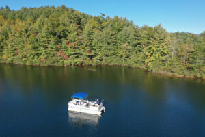 People out on one of the boat rentals available in June Lake.