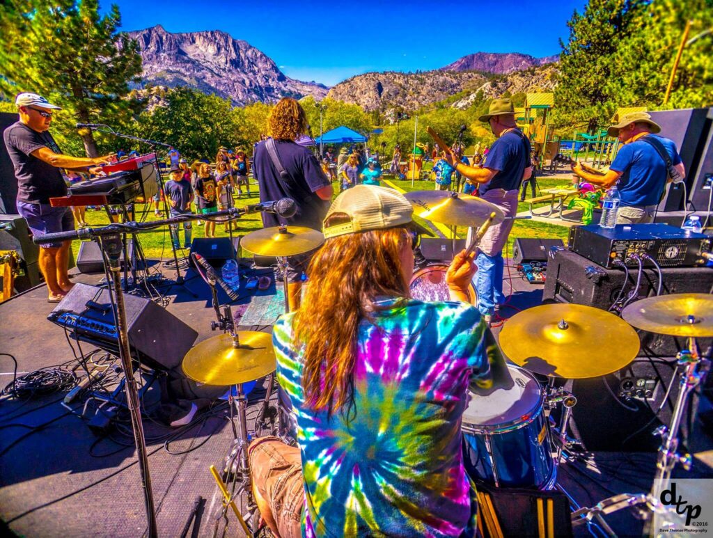 A band playing at June Lake Jam Fest.